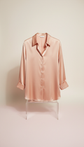 Peach Rose Satin Shirt